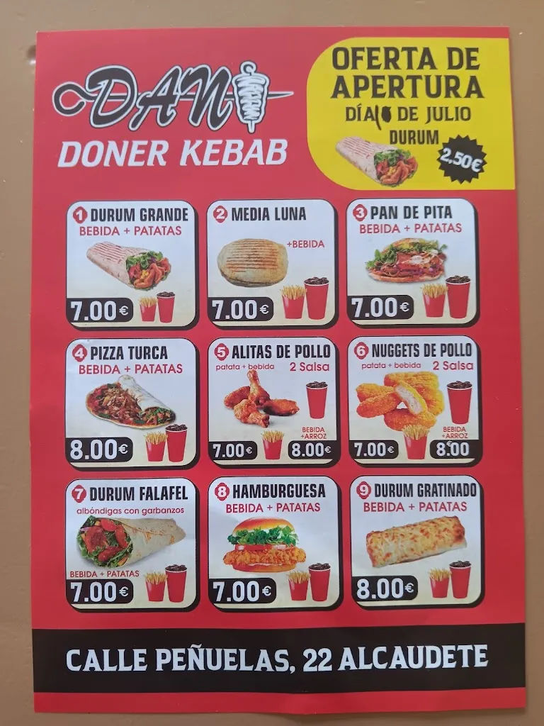 Menu_Dani kebab alcaudete_Alcaudete_image_4