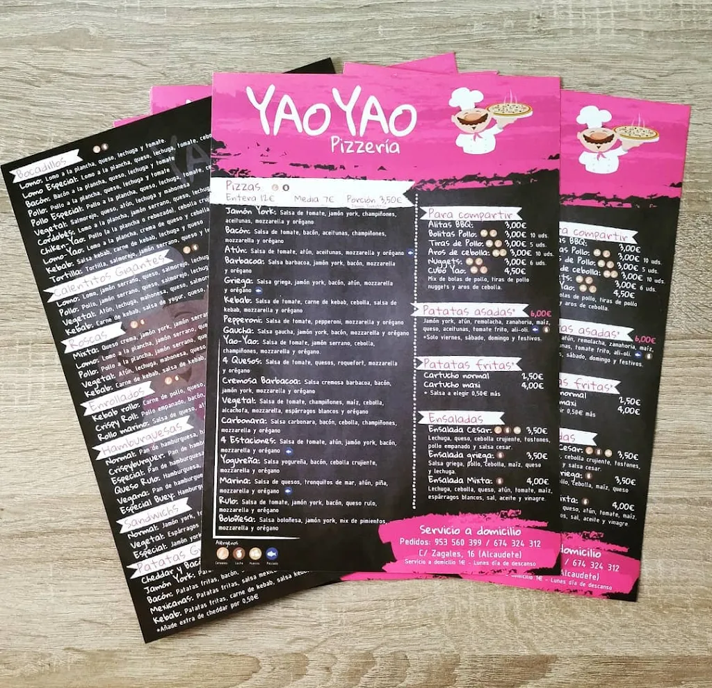 Menu_Yao yao pizzeria_Alcaudete_image_1