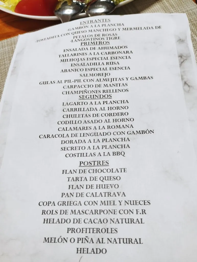 Menu_Restaurante Esencia ._Arroyo del Ojanco_immagine_2