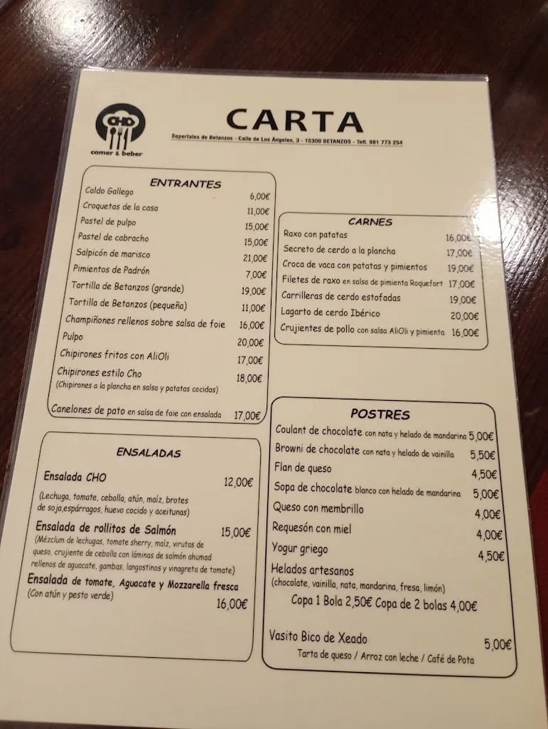 Menu_Restaurante Cho Betanzos_Betanzos_image_1