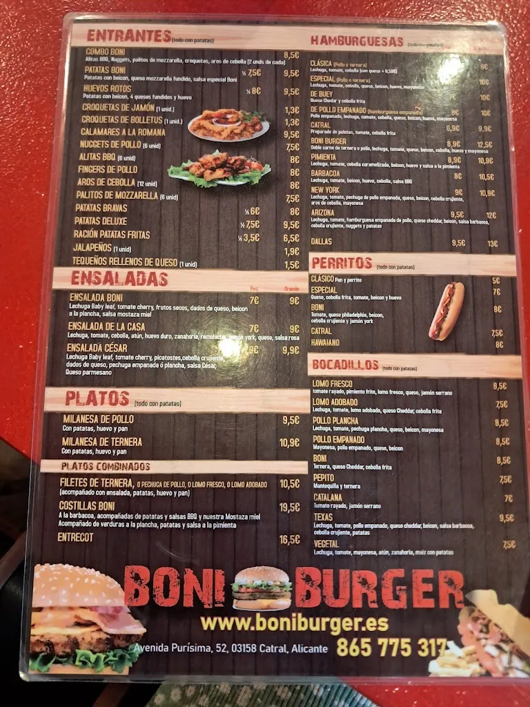 Menu_BONI BURGER_Catral_image_1