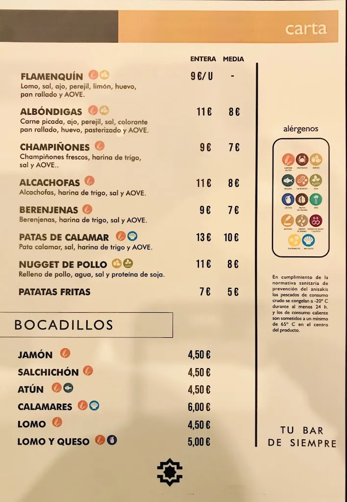 Menu_Cafe Bar Madrid_Alcalá la Real_image_1