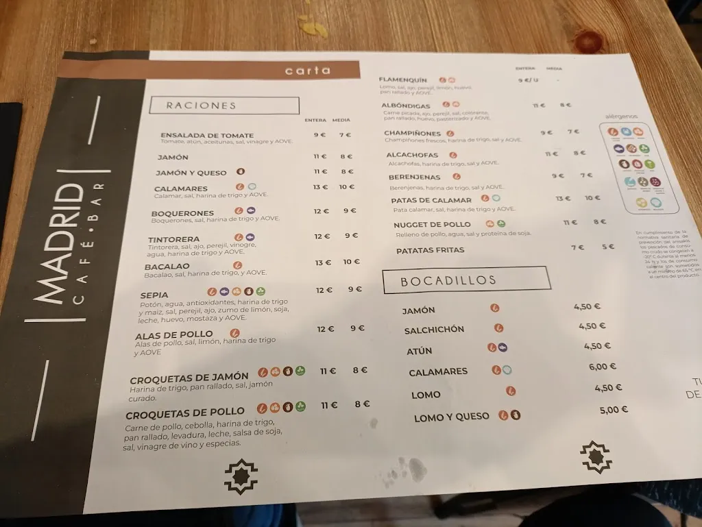 Menu_Cafe Bar Madrid_Alcalá la Real_image_3