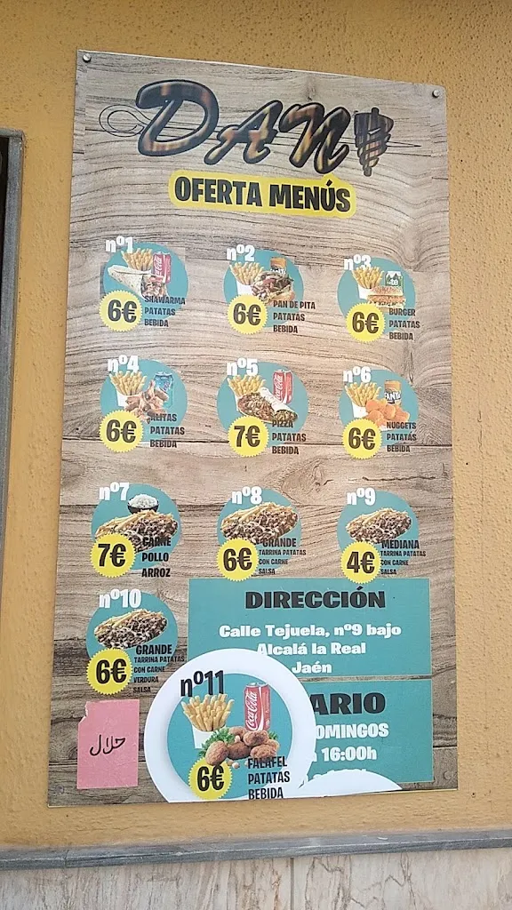 Menu_Shawarma Dani_Alcalá la Real_image_3