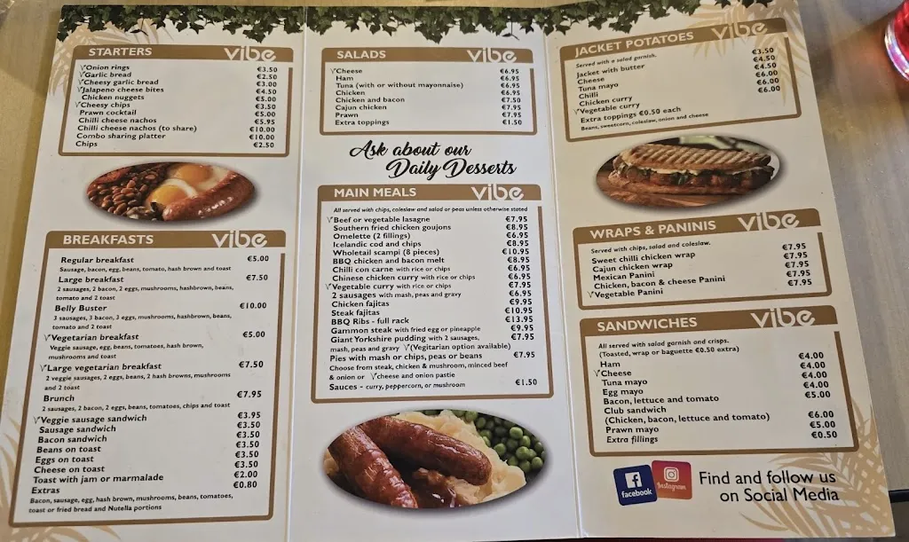 Menu_Vibe Cafe Bar_Catral_immagine_1