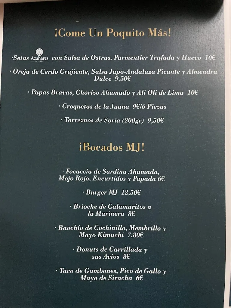 Menu_Mama Juana Ambiente Gastronómico Andaluz_Baeza_image_2