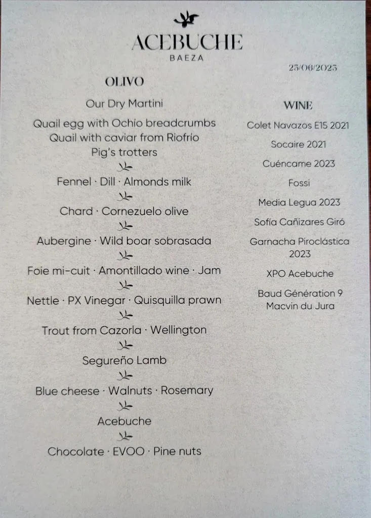 Menu_Acebuche Restaurante_Baeza_immagine_1