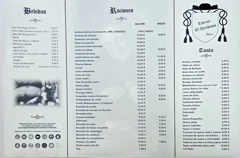 Menu_Taberna El Arcediano_Baeza_image_1