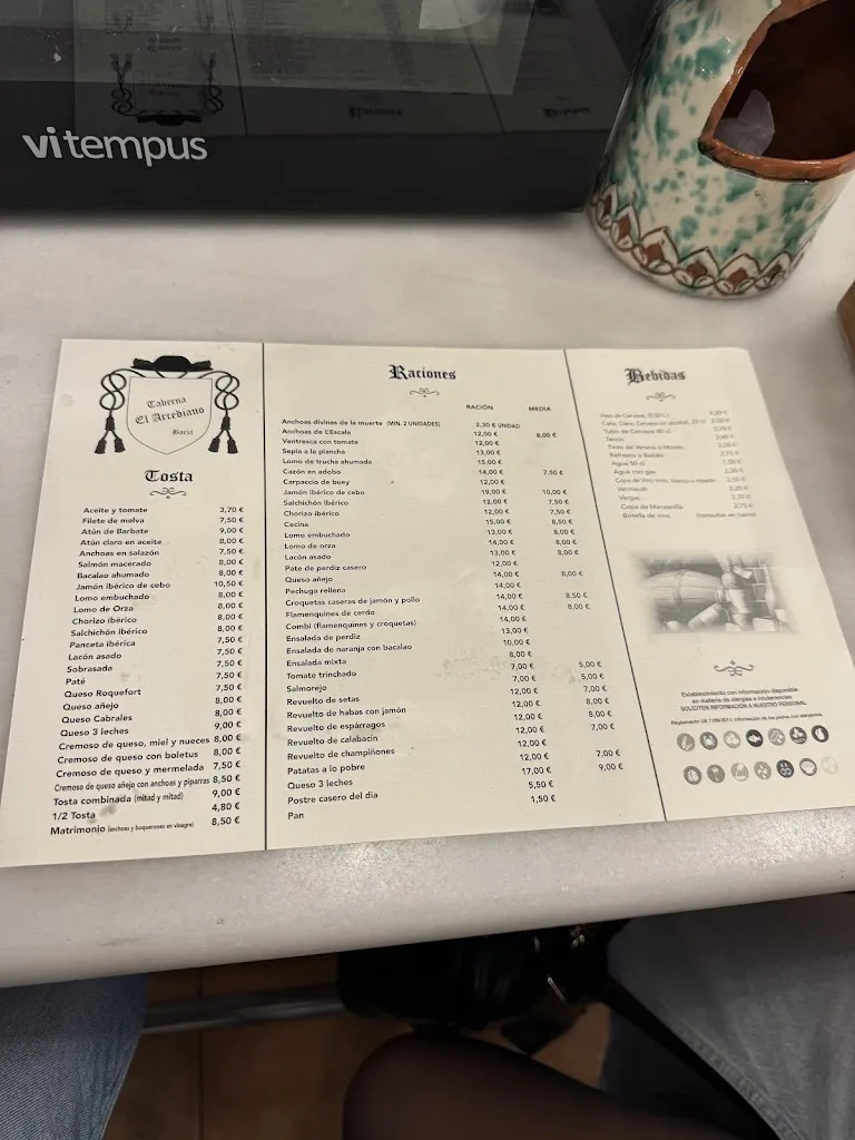Menu_Taberna El Arcediano_Baeza_image_2