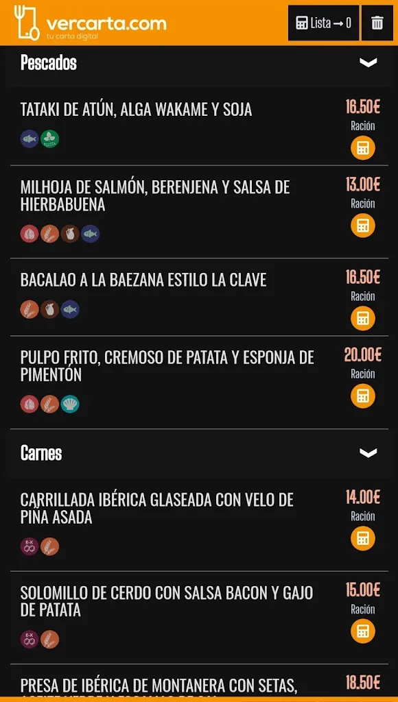 Menu_Bar Restaurante La Clave_Baeza_image_2