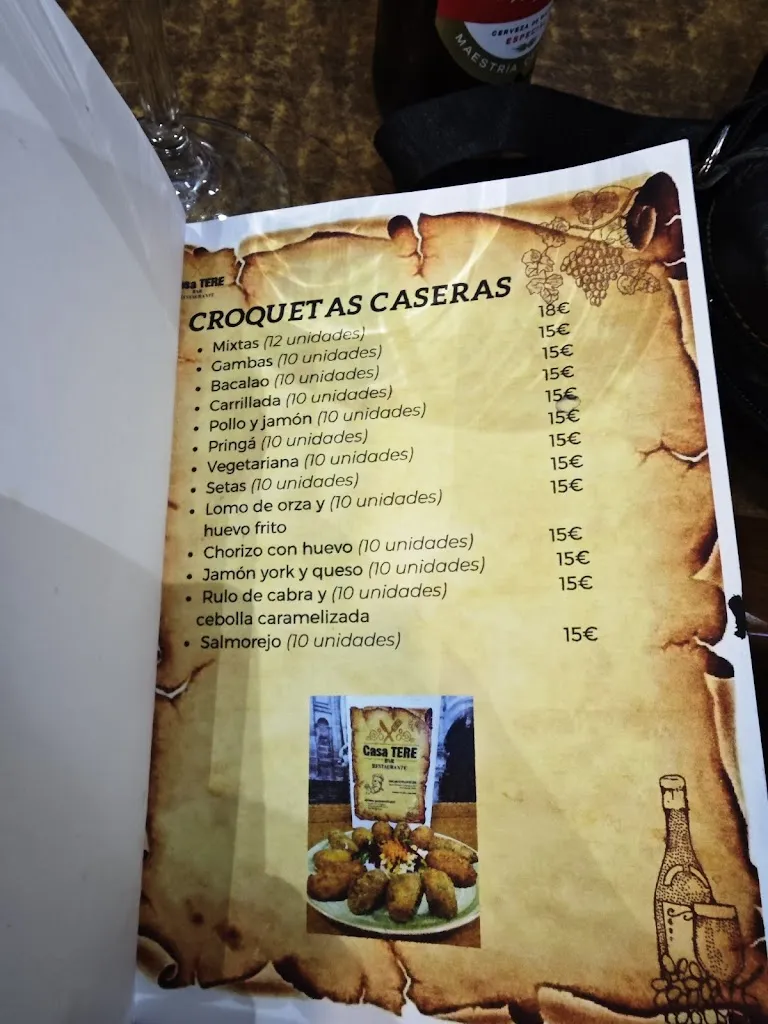 Menu_Casa Tere_Baeza_immagine_1