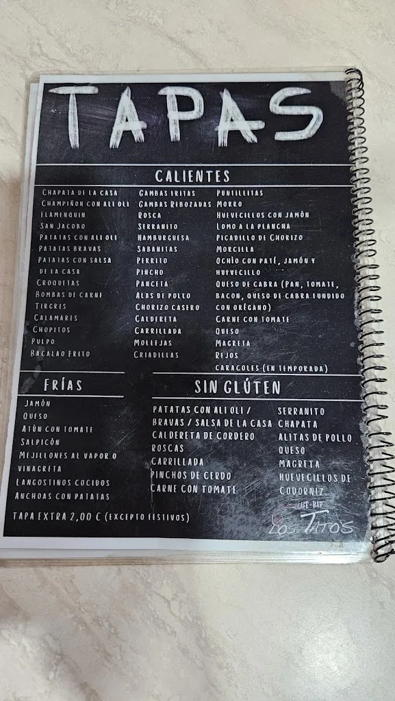 Menu_Café bar los tatos_Baeza_image_1