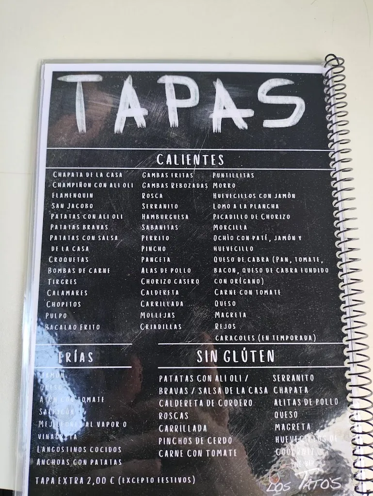 Menu_Café bar los tatos_Baeza_image_4