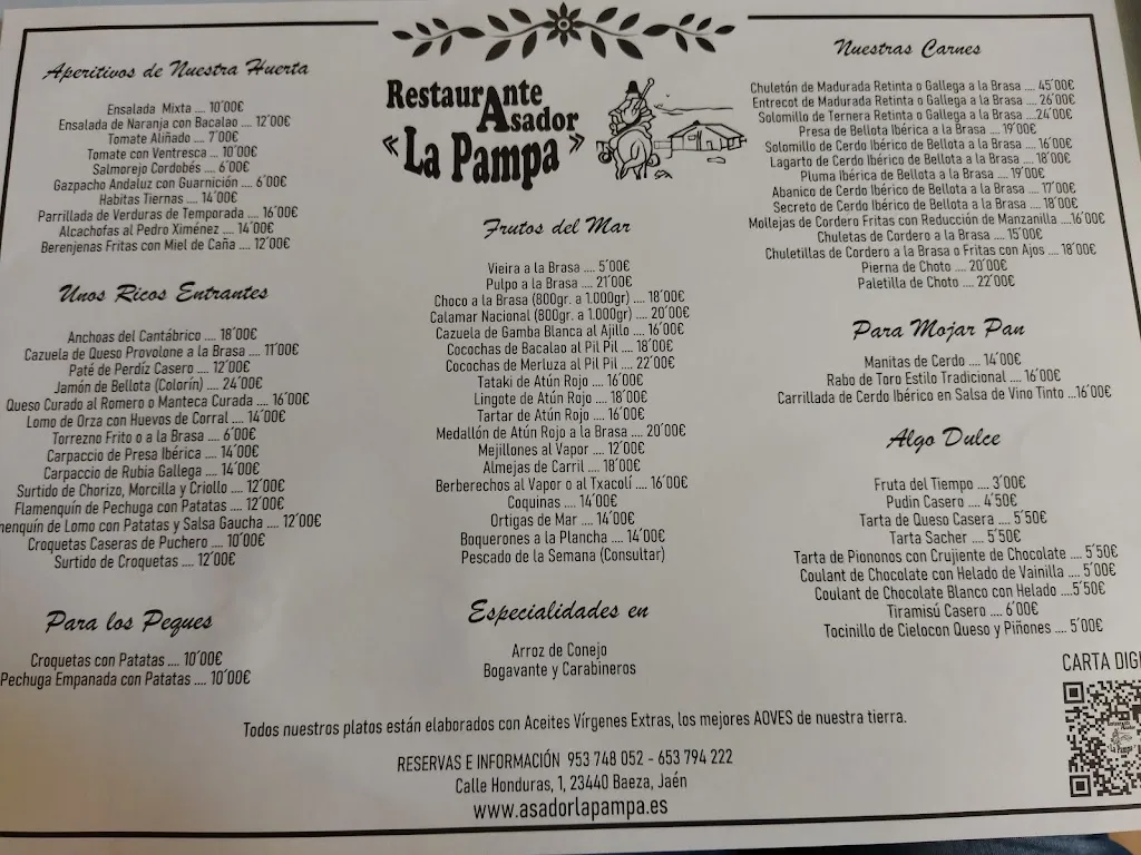 Menu_Restaurante La Pampa_Baeza_immagine_2