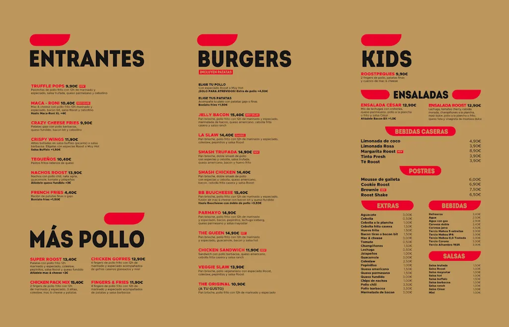 Menu_Roost Chicken La Latina_Bailén_image_1