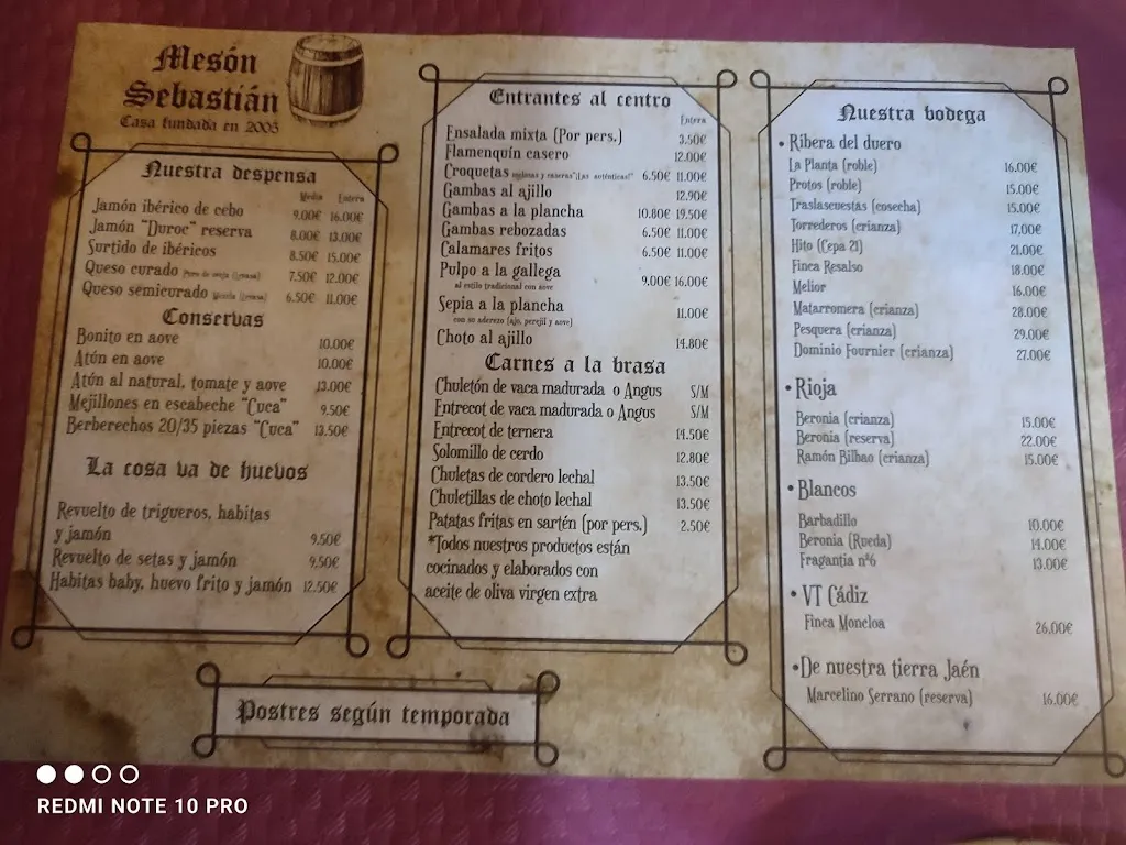 Menu_Mesón Sebastián_Bailén_image_3