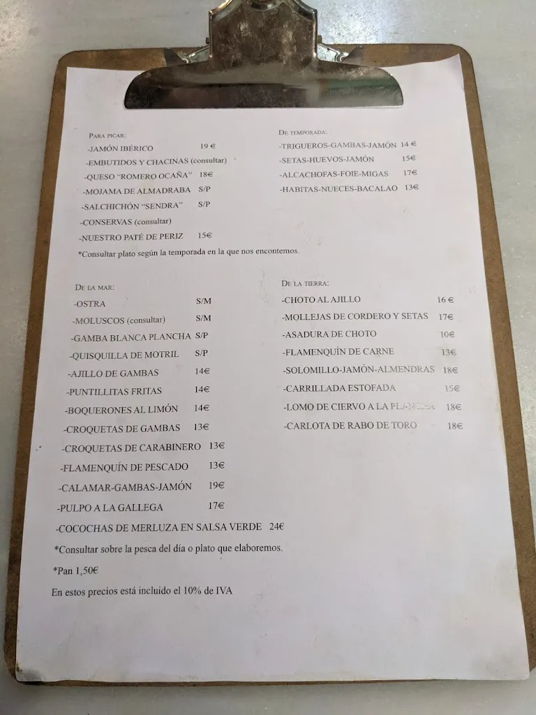 Menu_Taberna de Miguel-Bailén_Bailén_image_1