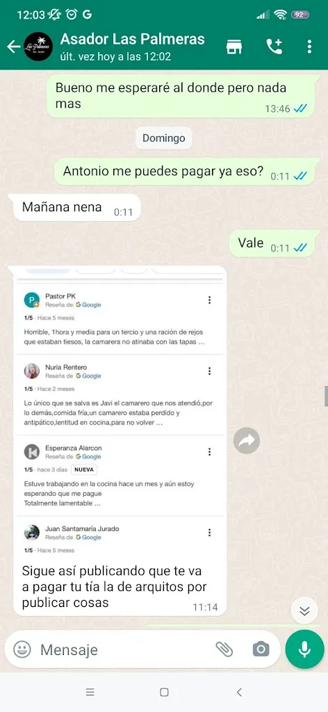 Esperanza Alarcon_Asador Las Palmeras_Bailén_review