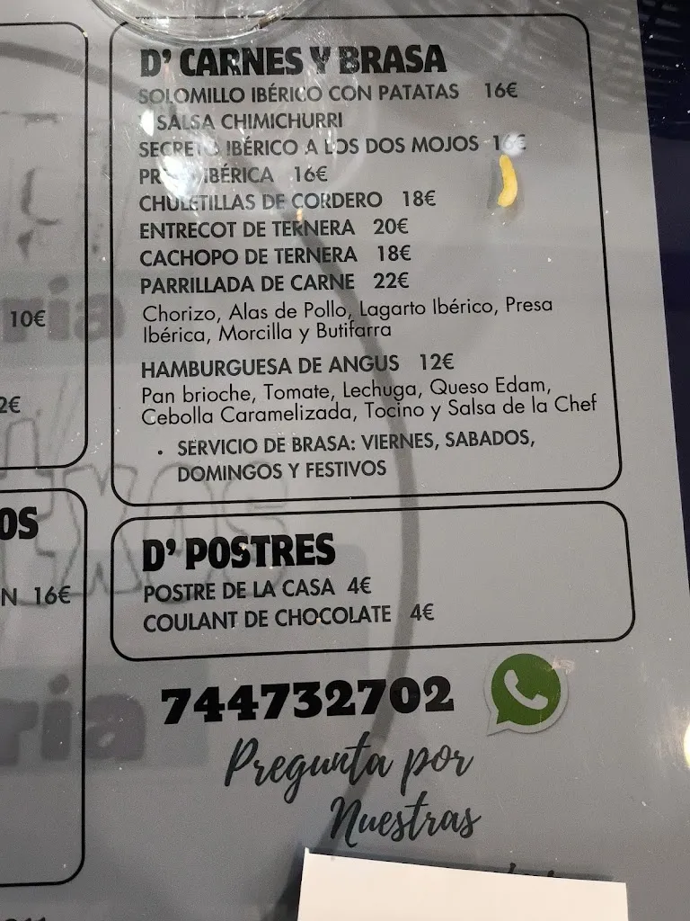 Menu_Cervecería Freiduría D'Cartutxos_Bailén_immagine_2