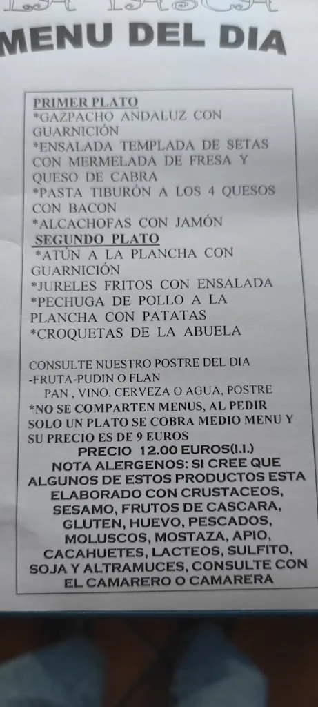 Menu_Restaurante la Tasca_Bailén_immagine_4