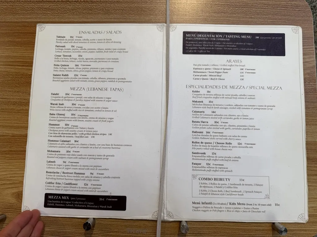 Menu_Sol de Beirut Palacio Madrid_Bailén_image_4