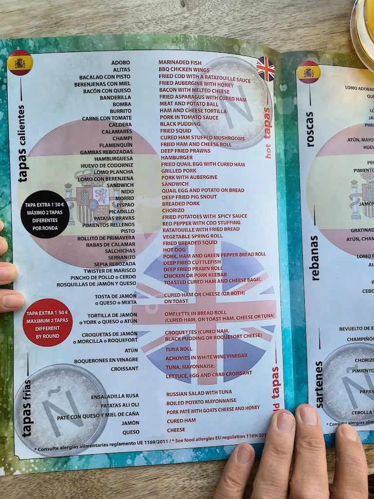 Menü_Bar Cafetería Ñ_Bailén_Bild_1