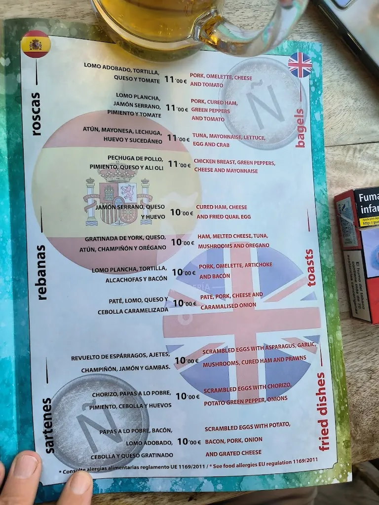 Menü_Bar Cafetería Ñ_Bailén_Bild_2