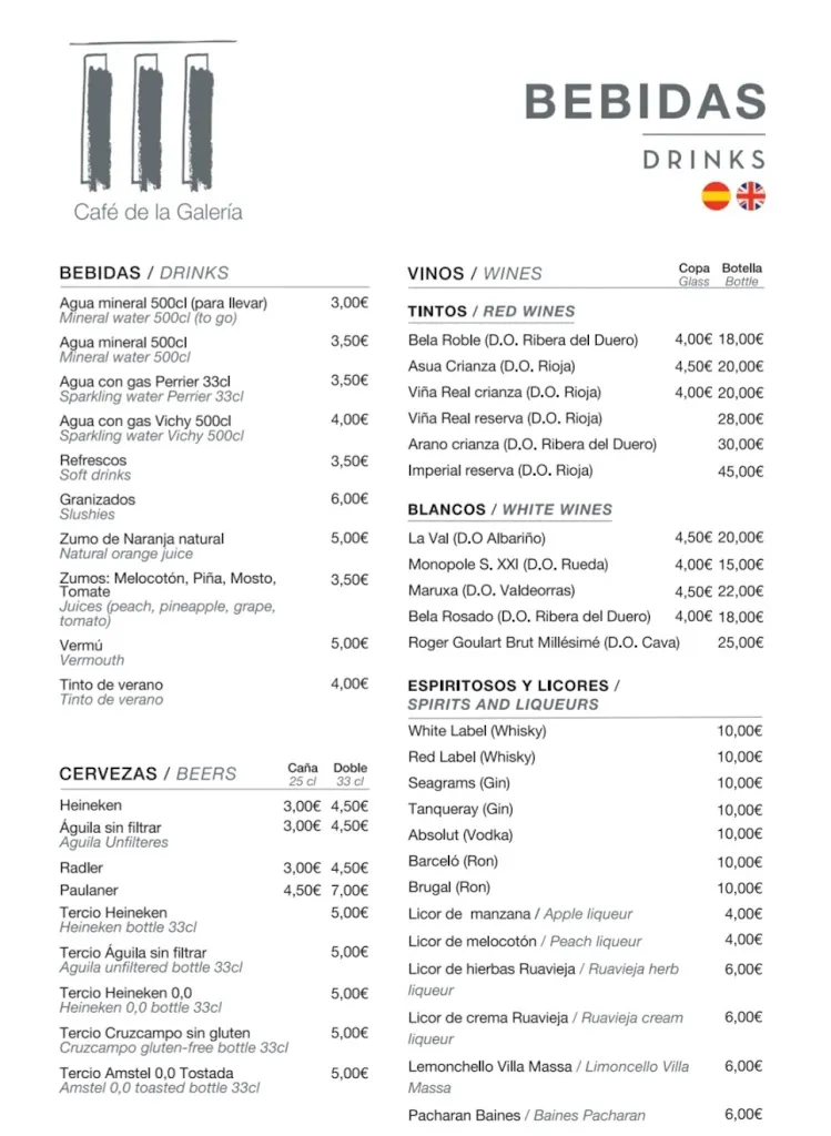 Menu_Café de la Galería_Bailén_image_3