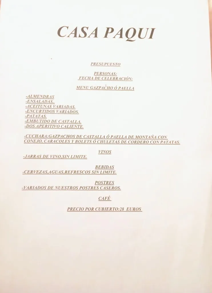 Menu_Restaurant Casa Paqui_Castalla_immagine_1