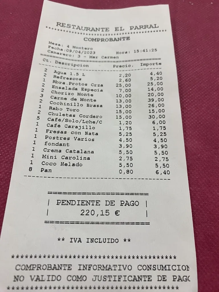 Menu_RESTAURANTE EL PARRAL_Andújar_immagine_2