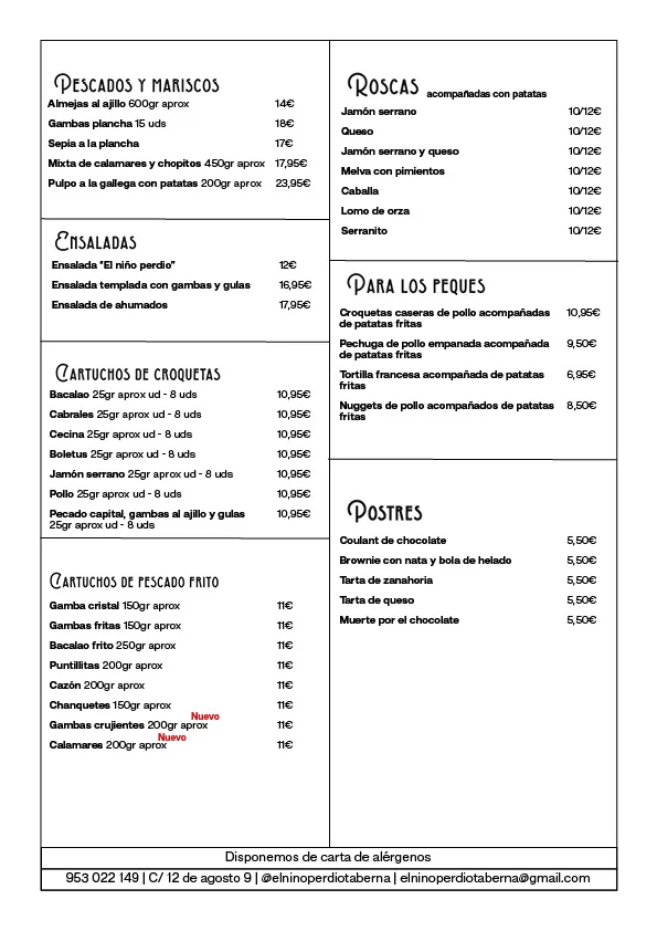 Menu_Taberna El Niño Perdido_Andújar_image_3