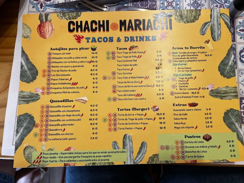Menu_Chachi Mariachi_Andújar_image_1