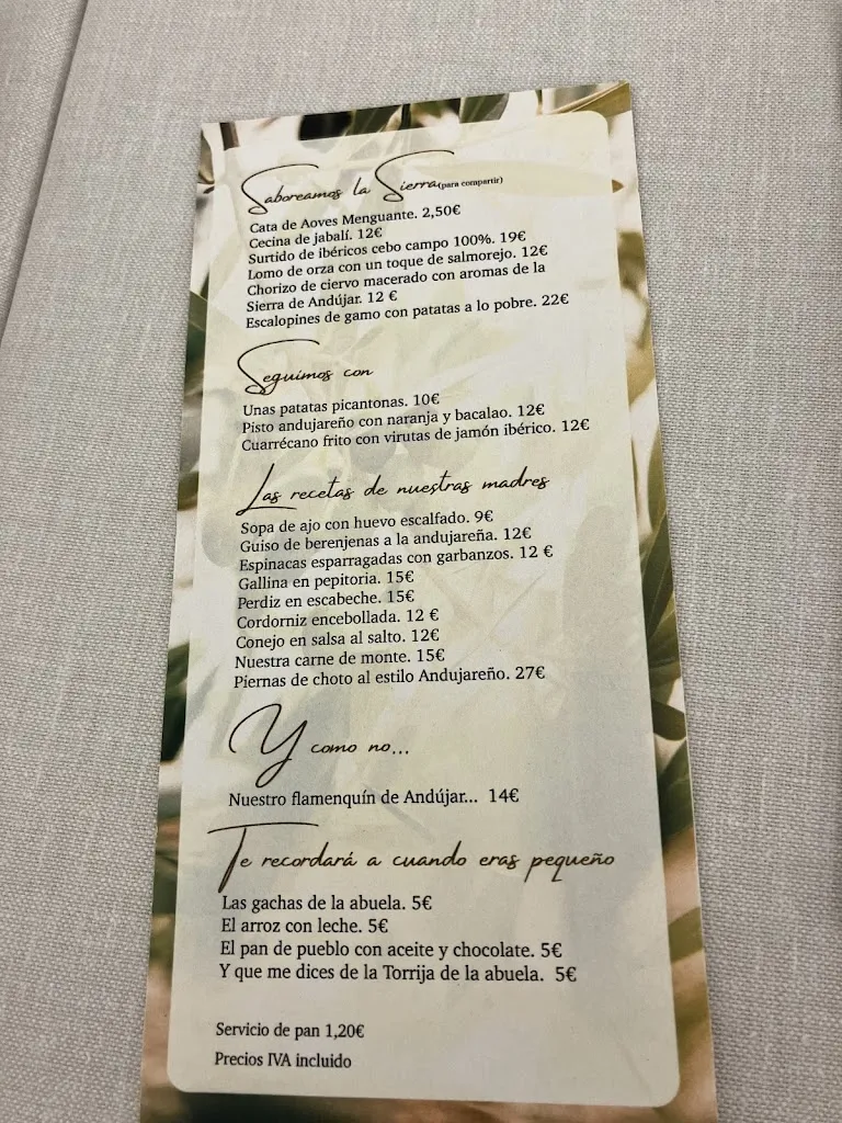 Menu_Restaurante Refugio Juan Marín_Andújar_image_2