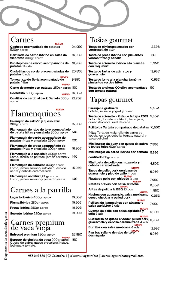 Menu_La Tertulia Gastrobar_Andújar_image_1