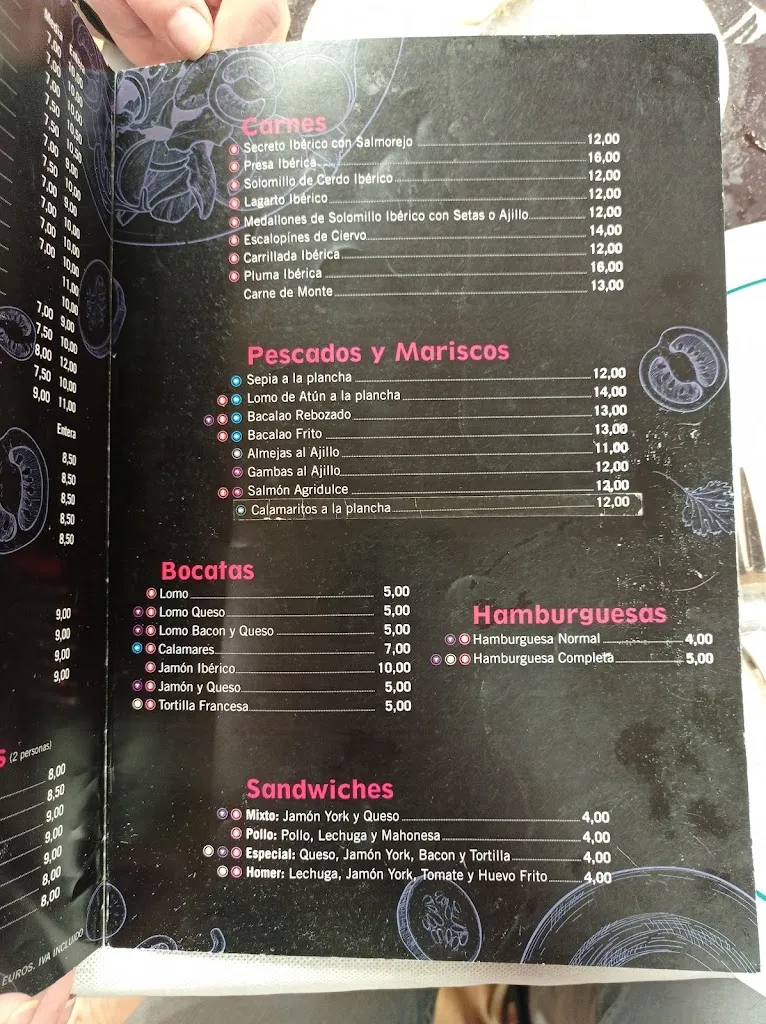 Menu_Cervecería Homer_Andújar_image_2