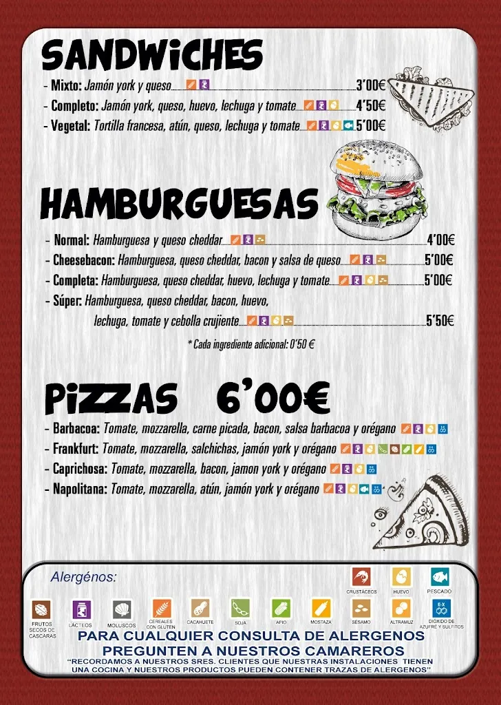 Menu_Pub cafeteria Masterpool Andujar_Andújar_image_1