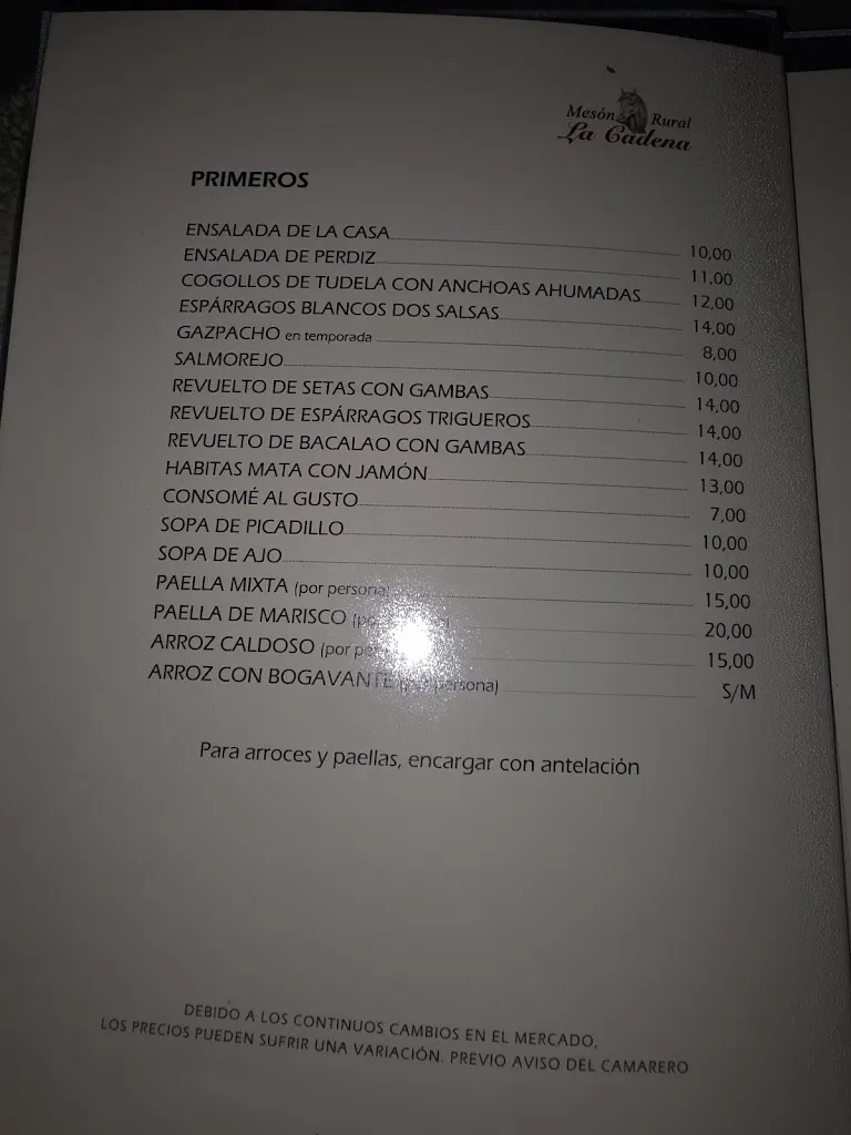 Menu_Mesón Rural La Cadena_Andújar_image_1