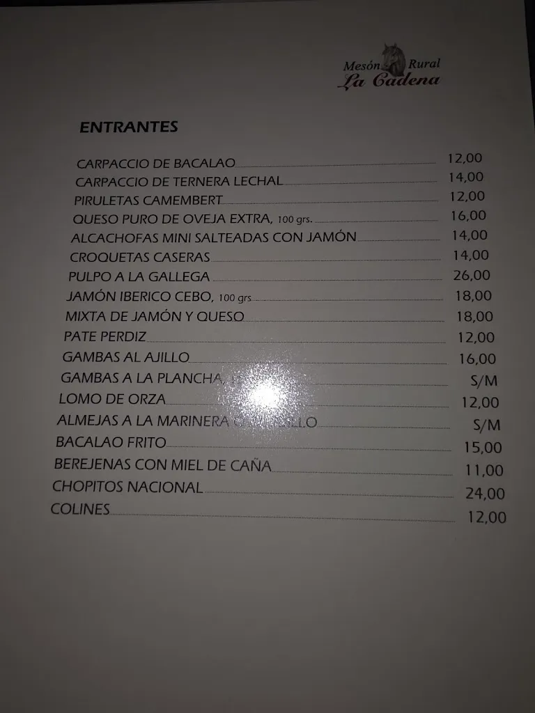 Menu_Mesón Rural La Cadena_Andújar_image_4