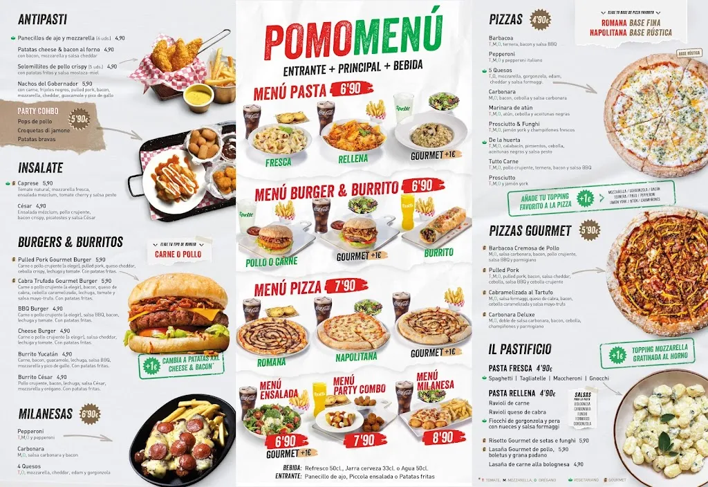 POMODORO Pizza Pasta Burritos_Andújar_menu_image_1