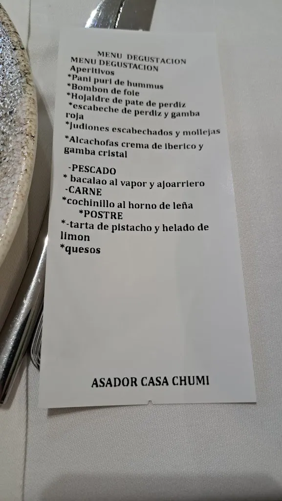 Menu_Asador Restaurante Chumi_Canena_image_1