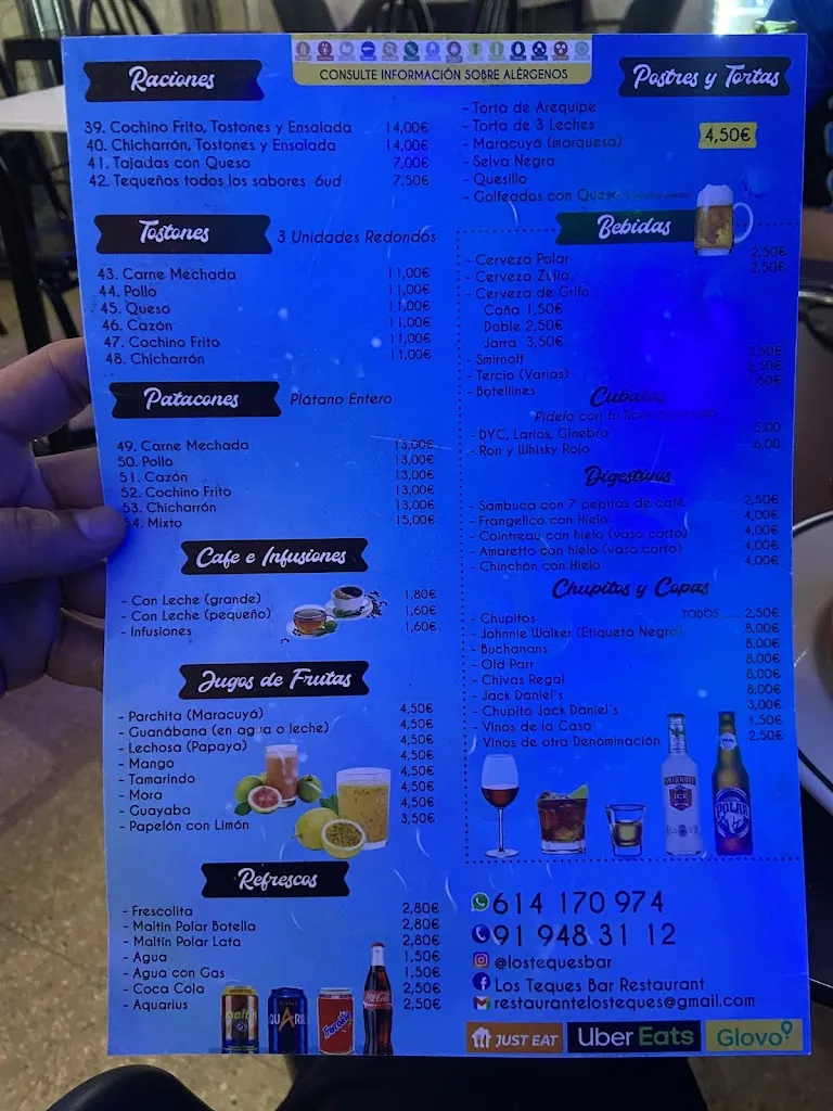 Menu_Bar Restaurante Los Teques_Escañuela_image_2