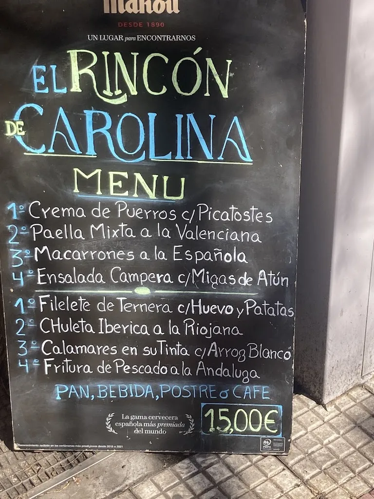 Menu_El Rincon de Carolina_Carolina La_image_3