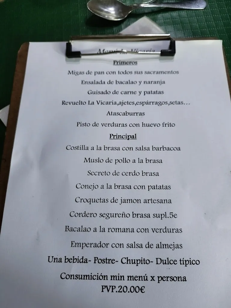 Menu_Cortijo La Vicaria_Génave_image_1