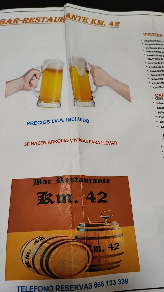 Menu_BAR RESTAURANTE Km. 42_Guardia de Jaén La_image_2
