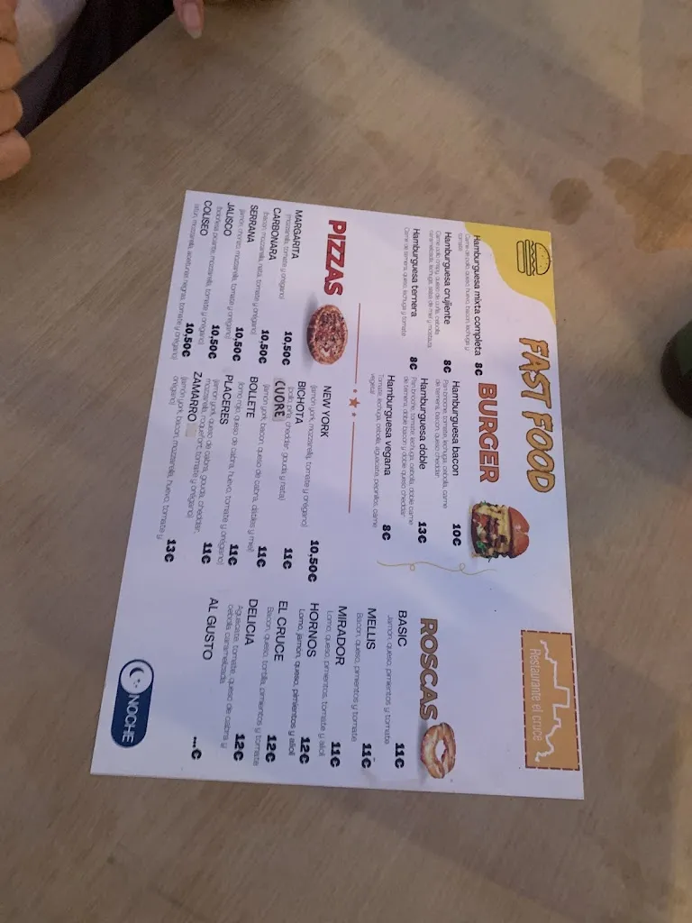 Menu_Restaurante El Cruce de Hornos_Hornos_image_1