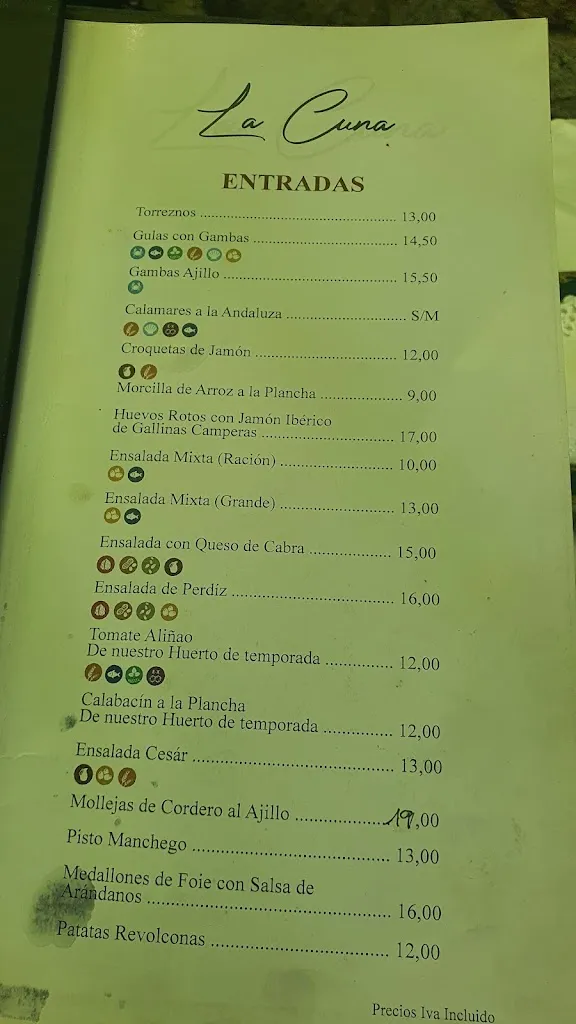 Menu_Restaurante La Cuna_Jimena_immagine_1