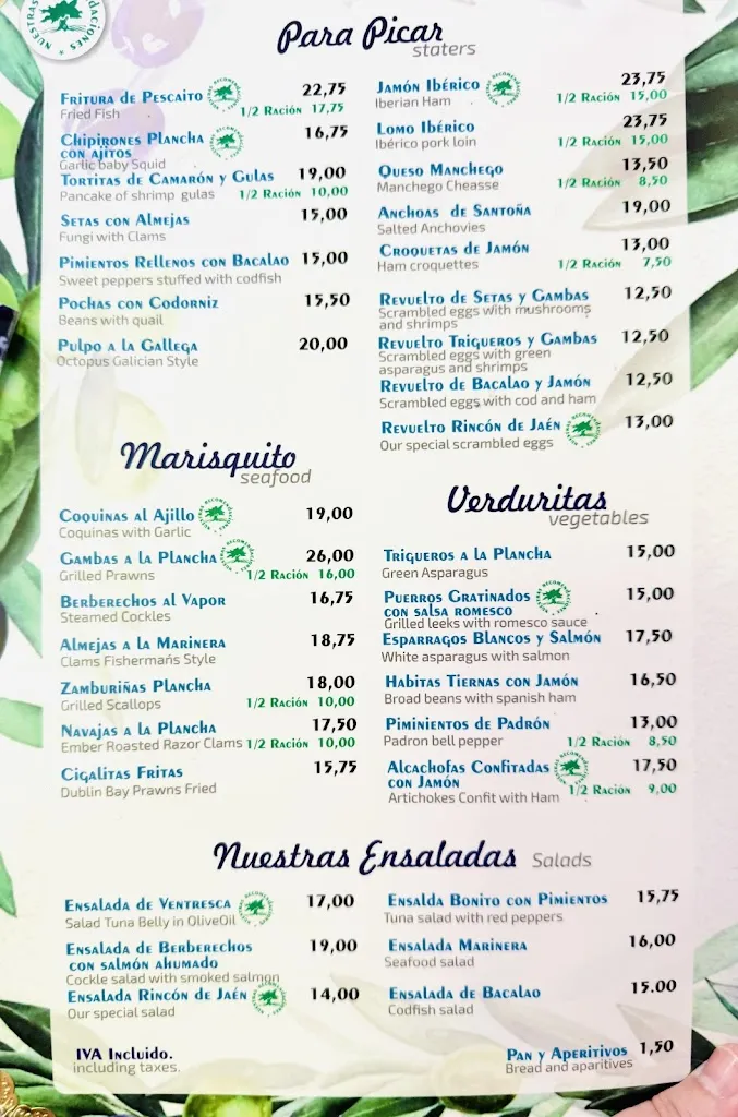 Menu_El Rincón de Jaén I_Jaén_image_2