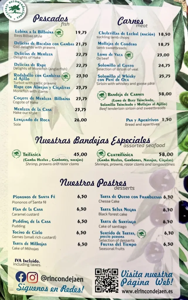 Menu_El Rincón de Jaén I_Jaén_image_3