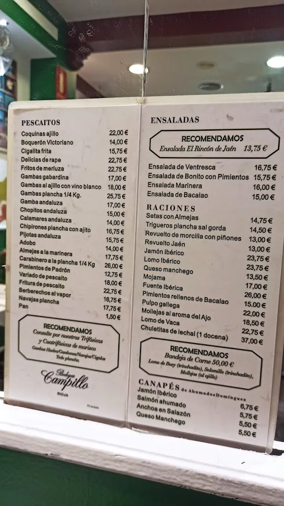 Menu_El Rincón de Jaén II_Jaén_image_1