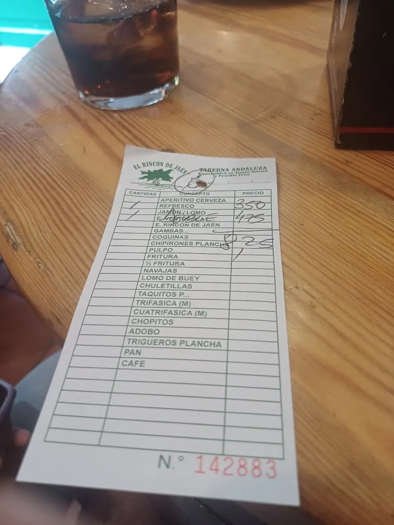 Menu_El Rincón de Jaén II_Jaén_image_2